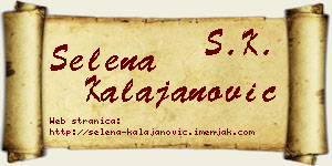 Selena Kalajanović vizit kartica